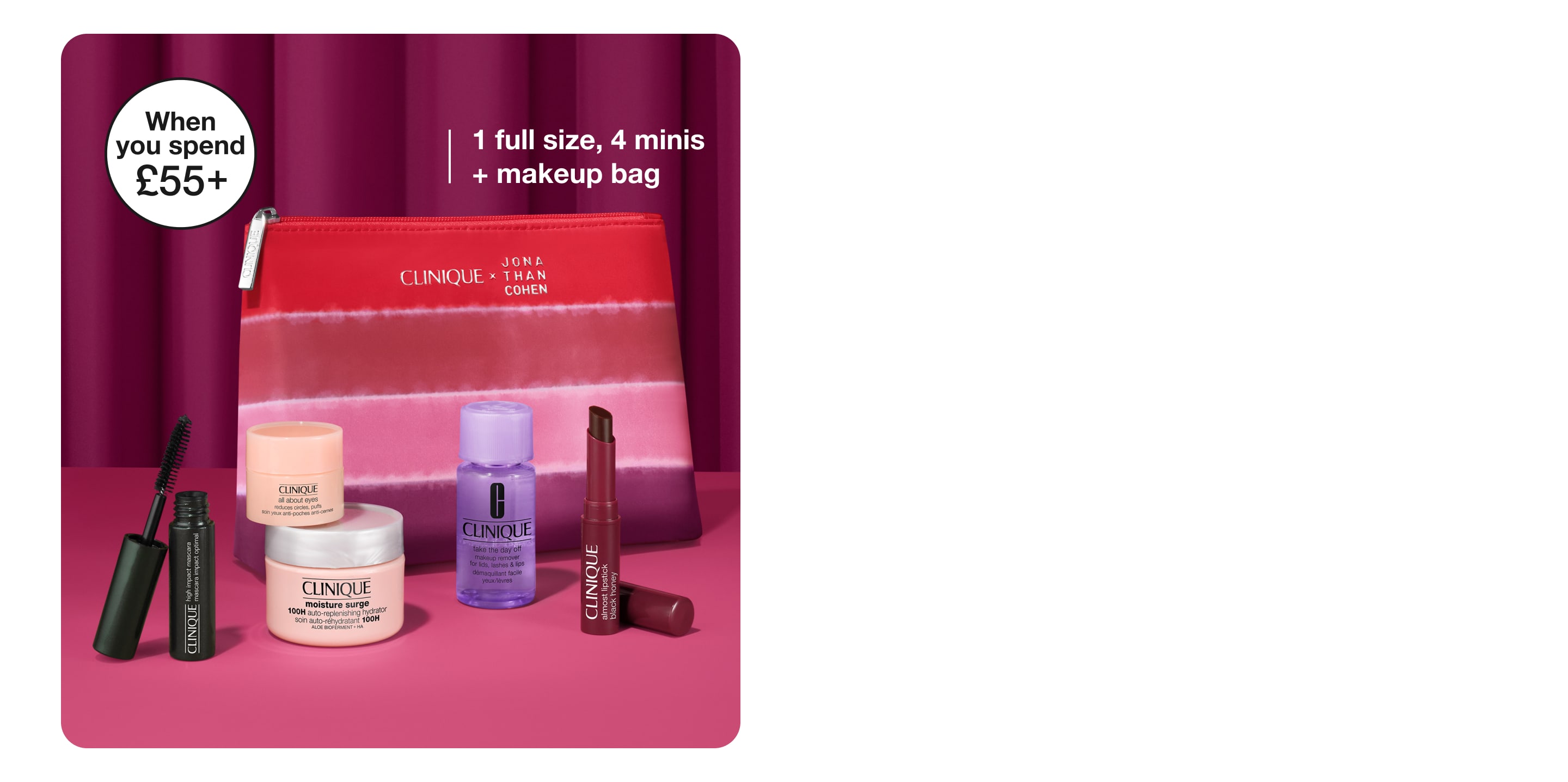 2 skincare minis on grey background