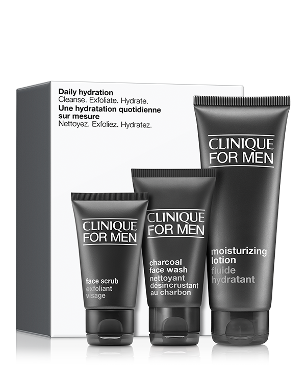 Clinique For Men Skincare Essentials Gift Set For Normal Skin Types, This 3-piece gift set worth over £45 is packed with simple skincare favourites to keep him looking and feeling his best.