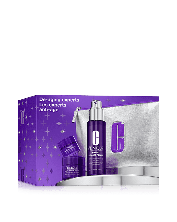 De-Aging Experts: Smart Clinical Repair Set, A collection of our best-in-class de-aging formulas for results you can see. Worth £125.