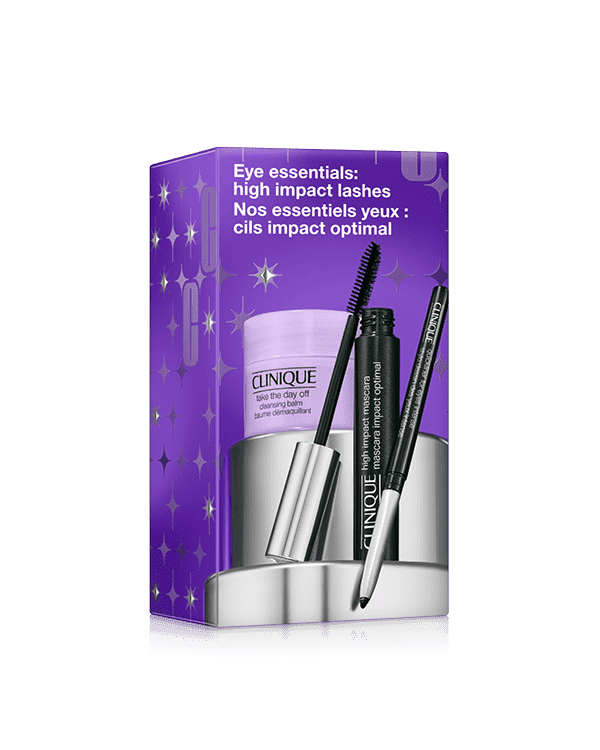 Eye Essentials: High Impact Lashes Mascara Set, A set of eye makeup essentials, including a full size of our beloved buildable mascara. Worth £31.