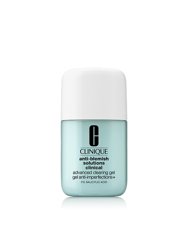 NEW Anti-Blemish Solutions Clinical™ Advanced Clearing Gel, Building on 35 years of Clinique’s blemish expertise, this innovative fast-acting hydro-gel spot treatment starts to work with just one application.