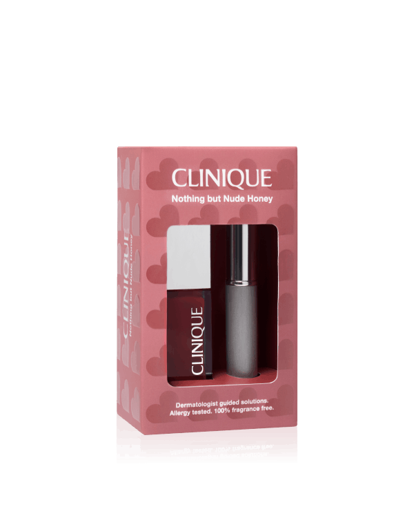 Nothing but Nude Honey Makeup Gift Set, Almost Lipstick and Pop™ Lip + Cheek Oil limited-edition duo in the perfect soft, sheer nude shade. Worth £49.