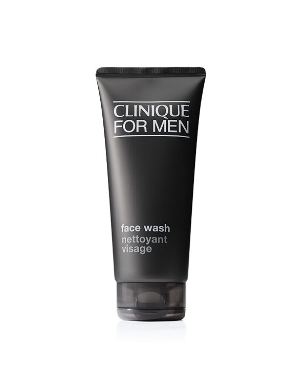 Clinique For Men™ Face Wash, Quick-rinsing, non-drying face cleanser effectively dissolves dirt, oil, and impurities, preparing skin for a comfortable shave.